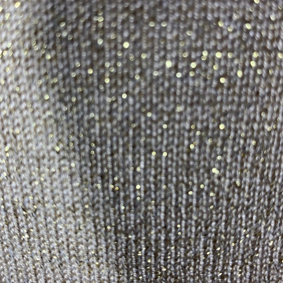 Draper’s & Damon’s Gold Shimmer Sparkle Scoop Neck Sweater Size Small Pe… - Picture 4 of 12